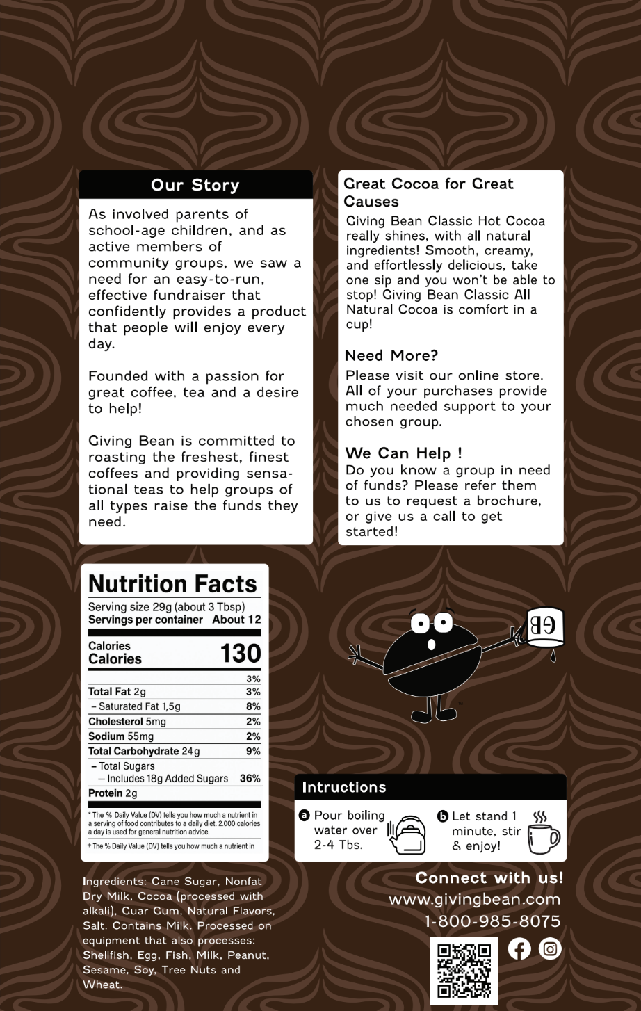 Classic All Natural Cococa | Cocoa and Chai | Giving Bean Fresh